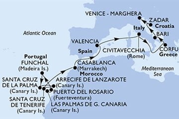 MSC Opera - Španělsko, Portugalsko, Maroko, Itálie, Řecko, ... (Las Palmas)