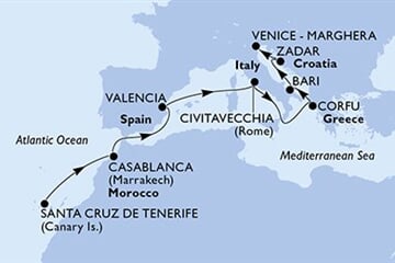 MSC Opera - Španělsko, Maroko, Itálie, Řecko, Chorvatsko (Santa Cruz de Tenerife)
