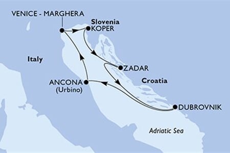 MSC LIRICA - Olaszország, Szlovénia, Horvátország (az Ancona-ból)