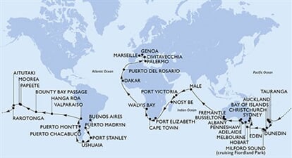 MSC Magnifica - Argentina, Falklandy, Chile, Pitcairn, Franc. Polynésie, ... (Buenos Aires)