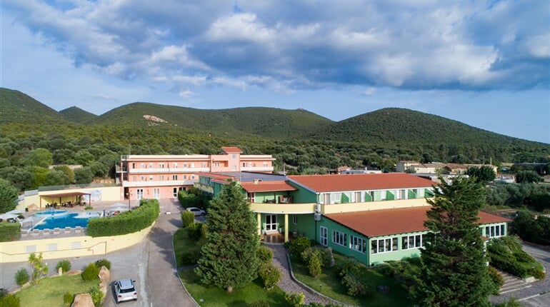 Panoramatické foto, Porto Pino, Sant´Anna Arresi, Sardinie