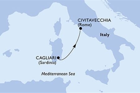 MSC ORCHESTRA - Olaszország, Franciaország, Spanyolország (a Cagliari-ből)