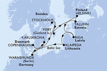 MSC POESIA - Németország, Svédország, Észtország, Finnország, Lettország, ... (a Warnemünde-ből)