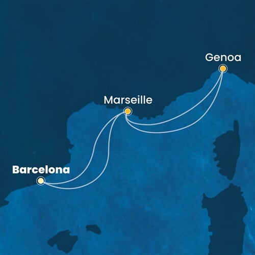 Trasa plavby CFA-BCN04A2Z