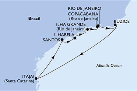 MSC LIRICA - Brazília (a Santos-ból)