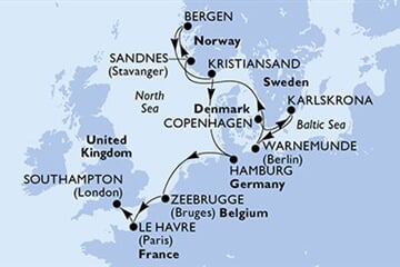 MSC POESIA - Dánia, Svédország, Németország, Norvégia, Belgium, ... (a Koppenhága-ből)