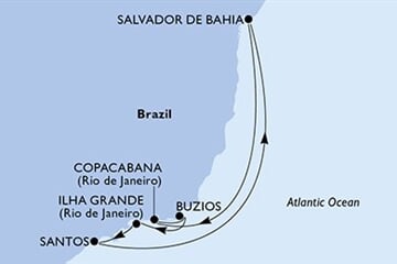 MSC SEAVIEW - Brazília (a Santos-ból)