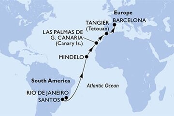 MSC Armonia - Brazílie, Kapverdy, Španělsko, Maroko (z Rio de Janeira)