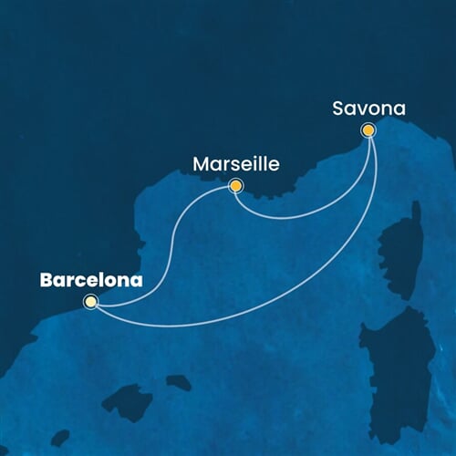 Trasa plavby CFA-BCN03A31