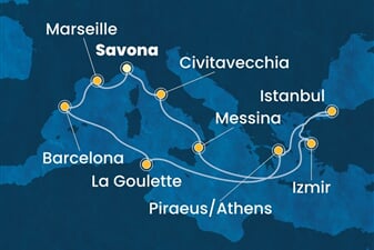 Costa Fortuna - Itálie, Turecko, Řecko, Tunisko, Španělsko, ... (ze Savony)