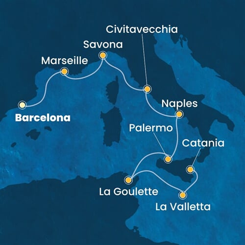 Trasa plavby CFS-BCN08A0D