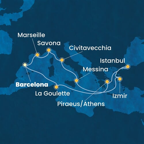 Trasa plavby CFO-BCN14A40
