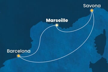 Costa Fascinosa - Francie, Itálie, Španělsko (z Marseille)