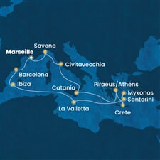 Costa Fascinosa - Francie, Itálie, Řecko, Malta, Španělsko (z Marseille)