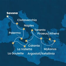 Costa Fascinosa - Itálie, Tunisko, Malta, Řecko (ze Savony)
