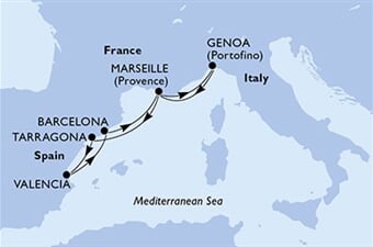 MSC Splendida - Itálie, Francie, Španělsko (z Janova)
