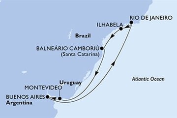 MSC Fantasia - Uruguay, Argentina, Brazílie (Montevideo)