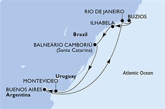 MSC Fantasia - Uruguay, Argentina, Brazílie (Montevideo)