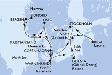 MSC MAGNIFICA - Németország, Lengyelország, Svédország, Lettország, Dánia, ... (a Warnemünde-ből)