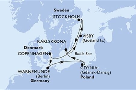 MSC POESIA - Németország, Lengyelország, Svédország, Dánia (a Warnemünde-ből)