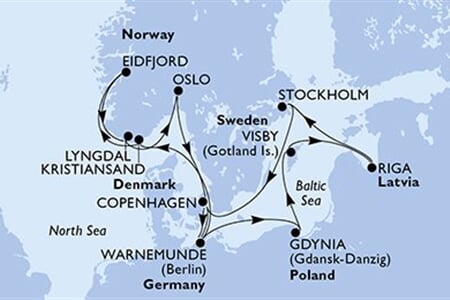 MSC MAGNIFICA - Dánsko, Německo, Norsko, Polsko, Švédsko, ... (z Kodaně)