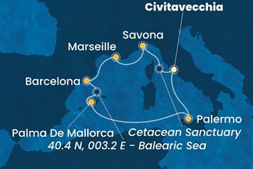 Costa Toscana - Itálie, Francie, Španělsko (z Civitavecchie)