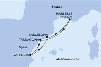 MSC Splendida - Francie, Španělsko (z Marseille)