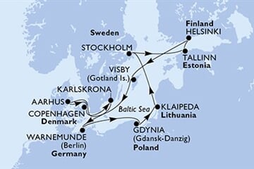 MSC Poesia - Německo, Polsko, Litva, Švédsko, Estonsko, ... (Warnemünde)