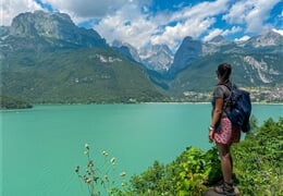 Pohodový týden v Alpách - Itálie - Jezero Molveno v srdci Trentina s kartou