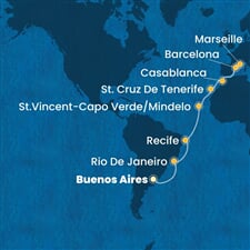 Costa Favolosa - Argentina, Brazílie, Kapverdy, Španělsko, Maroko, ... (Buenos Aires)