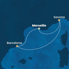 Costa Toscana - Francie, Španělsko, Itálie (z Marseille)