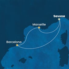 Costa Toscana - Itálie, Francie, Španělsko (ze Savony)