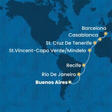 Costa Favolosa - Argentina, Brazílie, Kapverdy, Španělsko, Maroko (Buenos Aires)