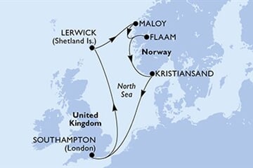 MSC Virtuosa - Velká Británie, Norsko (ze Southamptonu)