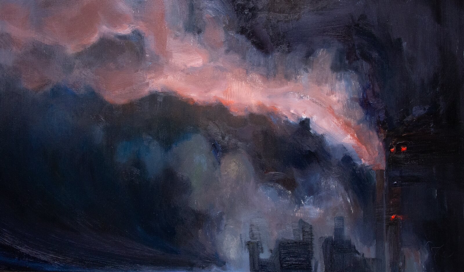Adéla Topolová: Dýmovník, 110 × 65 cm