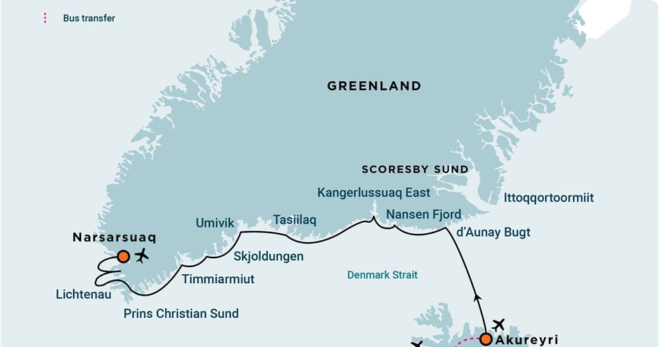 Trasa plavby Oceanwide Expedition OW-PLA12-26