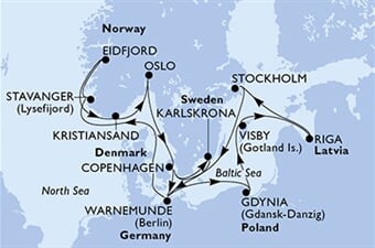 MSC Magnifica - Dánsko, Švédsko, Německo, Polsko, Lotyšsko, ... (z Kodaně)