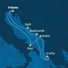 Costa Deliziosa - Itálie, Černá Hora, Řecko, Chorvatsko (z Terstu)