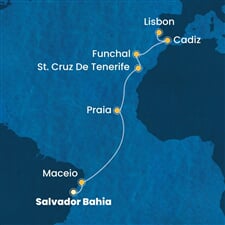 Costa Diadema - Brazílie, Španělsko, Portugalsko (Salvador de Bahia)