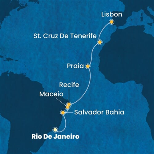 Trasa plavby CPA-RIO14A04