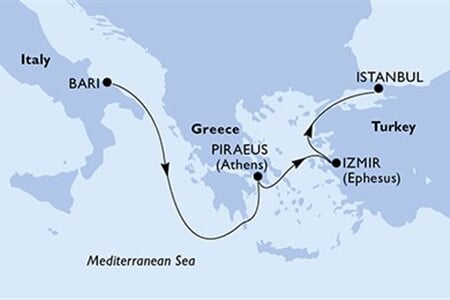 MSC SINFONIA - Olaszország, Görögország, Törökország (a Bari-ből)