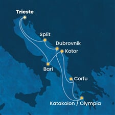 Costa Deliziosa - Itálie, Černá Hora, Řecko, Chorvatsko (z Terstu)