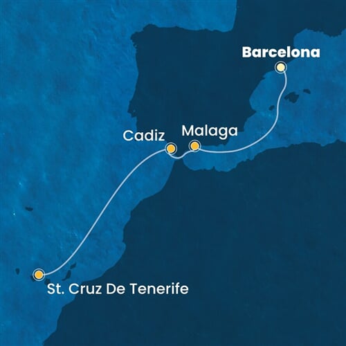Trasa plavby CTO-BCN05A1S