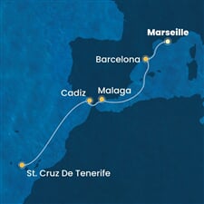 Costa Toscana - Francie, Španělsko (z Marseille)