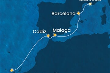 Costa Toscana - Francie, Španělsko (z Marseille)