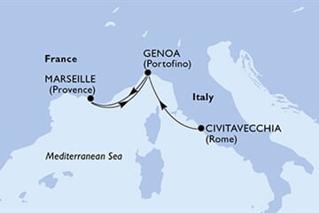 MSC MAGNIFICA - Olaszország, Franciaország (a Civitavecchia-ből)