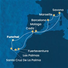 Costa Fortuna - Portugalsko, Španělsko, Francie, Itálie (Funchal)
