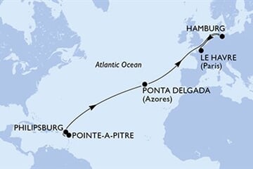 MSC VIRTUOSA - Guadeloupe, Holland Antillák, Portúgalia, Németország, Franciaország (a Pointe-a-Pitre-ből)