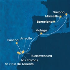 Costa Fortuna - Španělsko, Francie, Itálie, Portugalsko (z Barcelony)