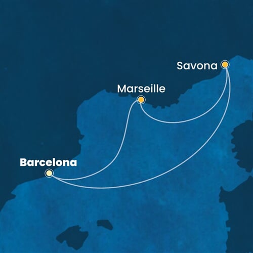 Trasa plavby CFS-BCN04A48